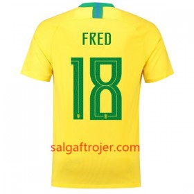 Brasilien Fodboldtrøjer Fred 18 Hjemmebanesæt VM 2018